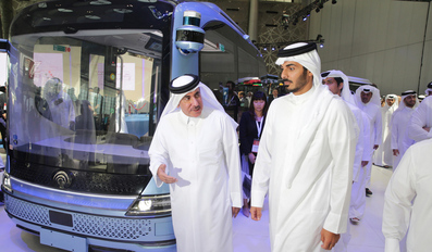 HE Jassim Saif Ahmed Al-Sulaiti with HE Sheikh Khalifa bin Hamad bin Khalifa Al Thani